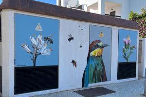Uno de los murales pintados por Rocío en Vera Playa.