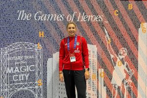 Lucie Lozano en los Juegos Mundiales de Policías y Bomberos celebrados en Alabama.