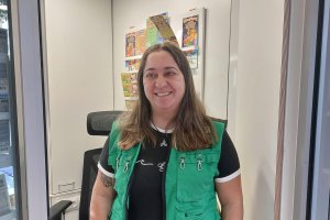 María Molina, vendedora de la ONCE en la Avenida de la Estación de Almería capital