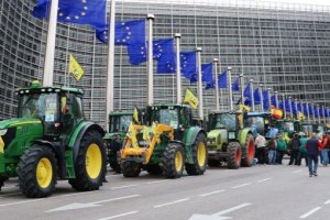 Tractorada en Bruselas.