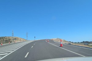 Obras en la carretera que conecta Vera con Vera Playa.