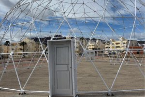 Así luce a día de hoy la estructura del Museo de Meteoritos de Pulpí.