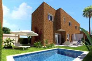 Las casas con parcela junto a la universidad.