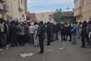 Trifulca en Roquetas de Mar.