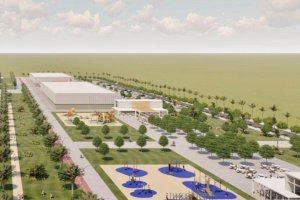 Imagen virtual de la futura zona comercial que se levantará en El Toyo