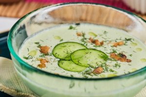 Crema fría de pepino.