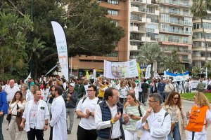 Manifestación de médicos en Málaga el pasado abril.