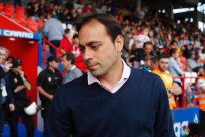 Fran Fernández aquel 2 de junio de 2018 en Lugo. El Almería empató a uno y se salvó de descender a Segunda B.