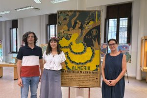 Sergio Fernández, Esther López y Pilar Rodríguez, del Archivo Municipal Adela Alcocer Martínez