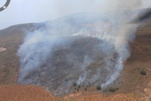 Incendio en la sierra de Berja.