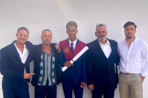 Los Reche Maldonado de izquierda a derecha: Pedro, Miguel, Pablo, Diego y Diego.