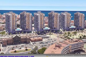 Así habría quedado el suelo del Toblerone en caso de edificar todo lo posible, algo que el Ayuntamiento pretende evitar.