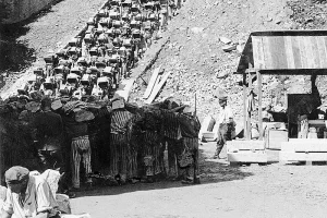 Escalera de la muerte de Mauthausen por la que pasaron algunos de los albojenses prisioneros.