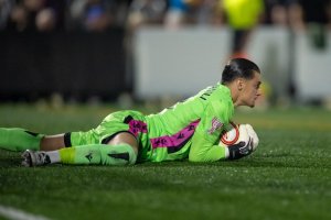 Áron Yaakobishvili fue el mejor del Almería. Sostuvo a sus compañeros en Castellò para lograr la remontada en la prórroga por 1-2.