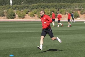 Nano en el entrenamiento de este miércoles.