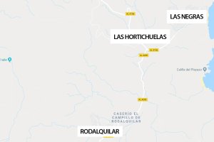 Mapa de la zona donde se ha buscado al menor.