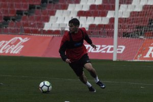 José Ángel Pozo en el entrenamiento.