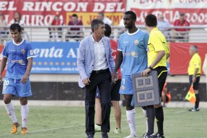 Lucas con Goitom en el Murcia-Almería de 2011.