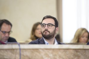 Carlos Sánchez en el Pleno del Ayuntamiento.