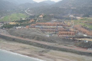 Imagen de la fase de construcción del complejo.