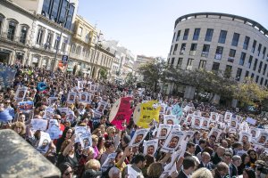 Concentración en la Puerta de Purchena del pasado viernes.