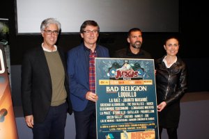 Presentación del Juergas Rock, esta mañana en Adra.