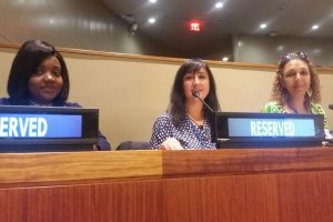 Idáñez durante el debate en la sede de la ONU en Nueva York