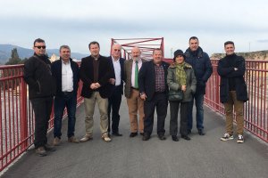 Asistentes a la jornada en la Vía Verde del Almanzora.