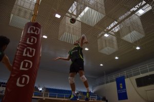 El opuesto de Unicaja Almería en acción.