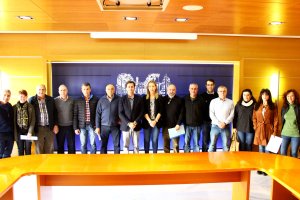 El alcalde de El Ejido con los representantes de los clubes.