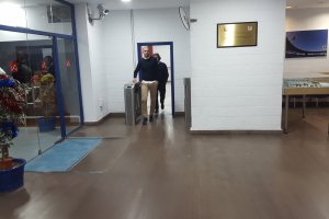 Soriano saliendo del Estadio tras la reunión con Alfonso.