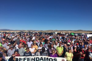 Manifestación por la defensa del agua celebrada el pasado año en la zona de Los Vélez.
