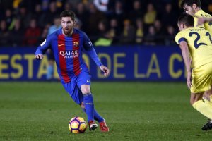 Messi en una jugada.