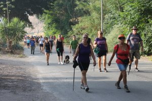Senderistas participando en una de las actividades del PMD.
