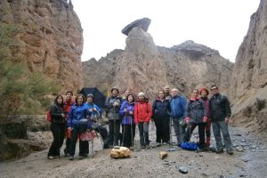 Ruta senderista por la Rambla de Yesos de Alboloduy, realizada en el encuentro de ecoturismo de Sierra Nevada.