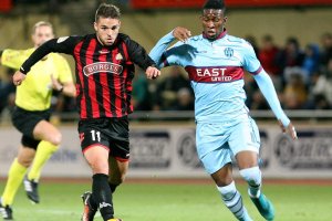 Fran Carbiá en el partido Reus-Levante.