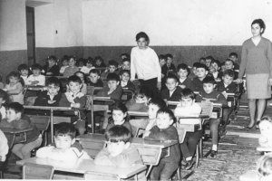 Una de las clases  del histórico colegio de San José a finales de los años sesenta.
