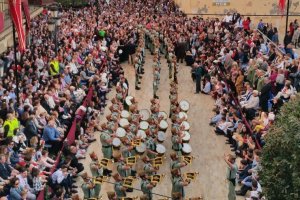 Bandas tocando en?Semana Santa en el municipio.