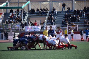 Una jugada del partido.