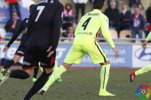 Ximo Navarro en el partido ante el Reus.