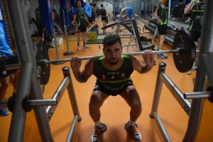 Borja Ruiz en el trabajo de gimnasio.