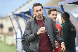 Iago Díaz, en la previa del Almería-Getafe.