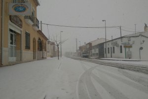 Imagen nevada de María, en la comarca de los Vélez, hoy