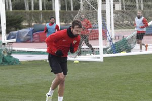 Marco Motta en el entrenamiento.