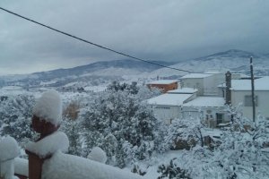 Paraje nevado en la provincia de Almería este jueves