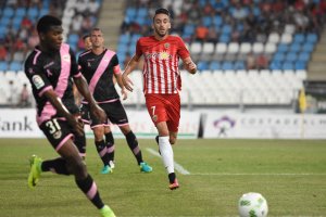 Iago Díaz en el partido de Copa del Rey ante el Rayo.