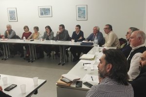 Parte de los asistentes a la reunión de ayer.