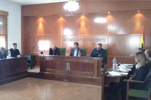 Pleno celebrado en Oria meses atrás.