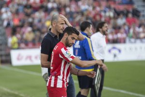 Chuli Vázquez en el partido ante el Oviedo.
