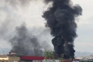 Imagen tomada por un conductor y difundida por redes sociales.